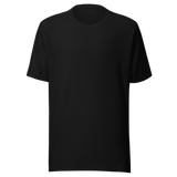 HABU Core Tee Black Out black tee with tonal HABU mark front view