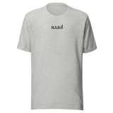 HABU Core Tee Blend dark heather tee with white HABU mark front view