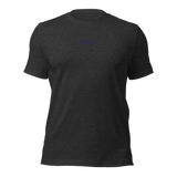 HABU Core Tee Shadow heather gray tee with black HABU mark front view